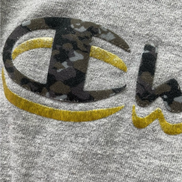 CHAMPION Vintage Streetwear Long Sleeve Tee Shirt Gray Size Medium Camouflage - Picture 5 of 7
